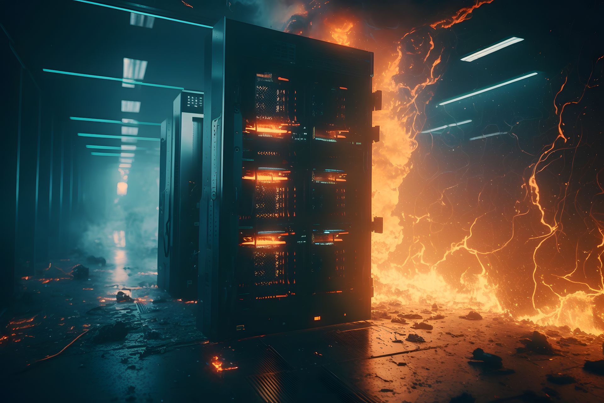 Data Center on Fire