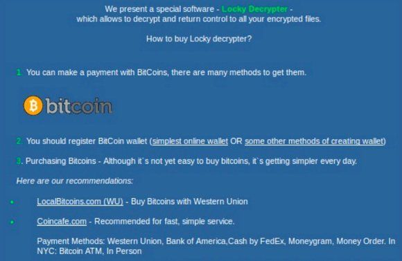 Be Careful of 'Locky' Ransomware
