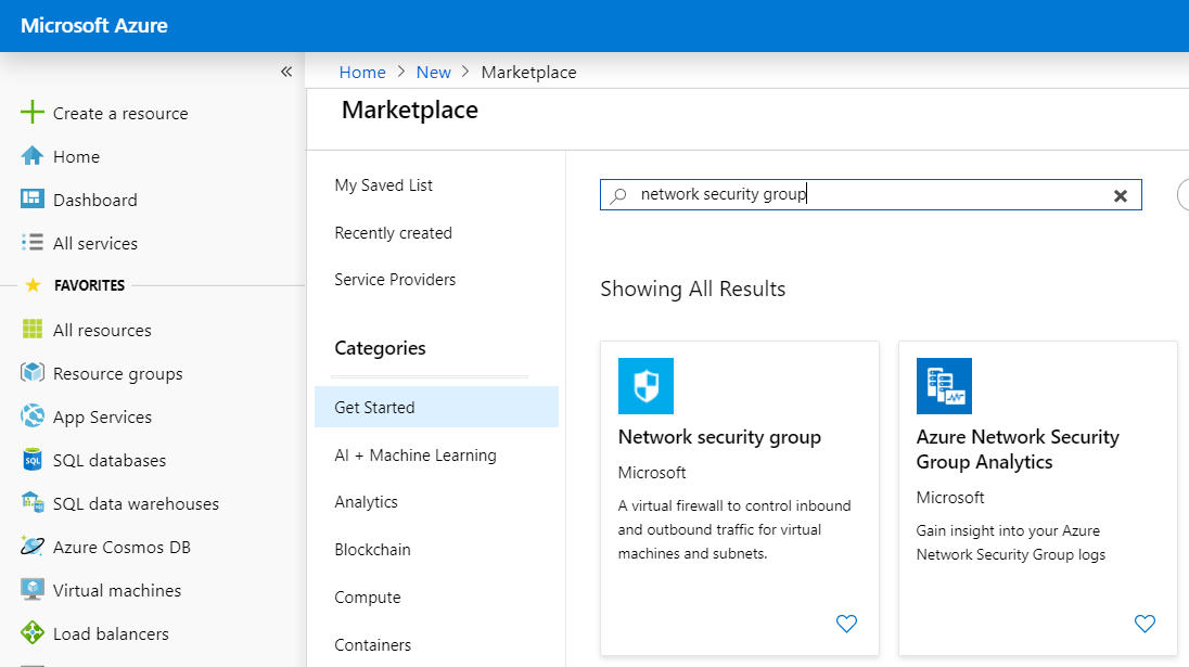 a screenshot of the microsoft azure marketplace