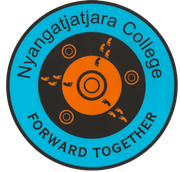 A logo for nyangatijara college that says forward together
