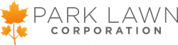Park Lawn Corporation logo with orange maple leaf and gray text