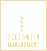 A yellowfin management logo with a white background