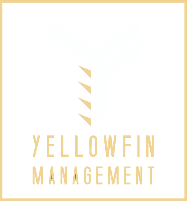 A yellowfin management logo with a white background