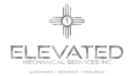 Gray logo reading &ldquo;ELEVATED Mechanical Services&rdquo; with a compass-like emblem and &ldquo;Licensed / Bonded / Insured&rdquo; underneath