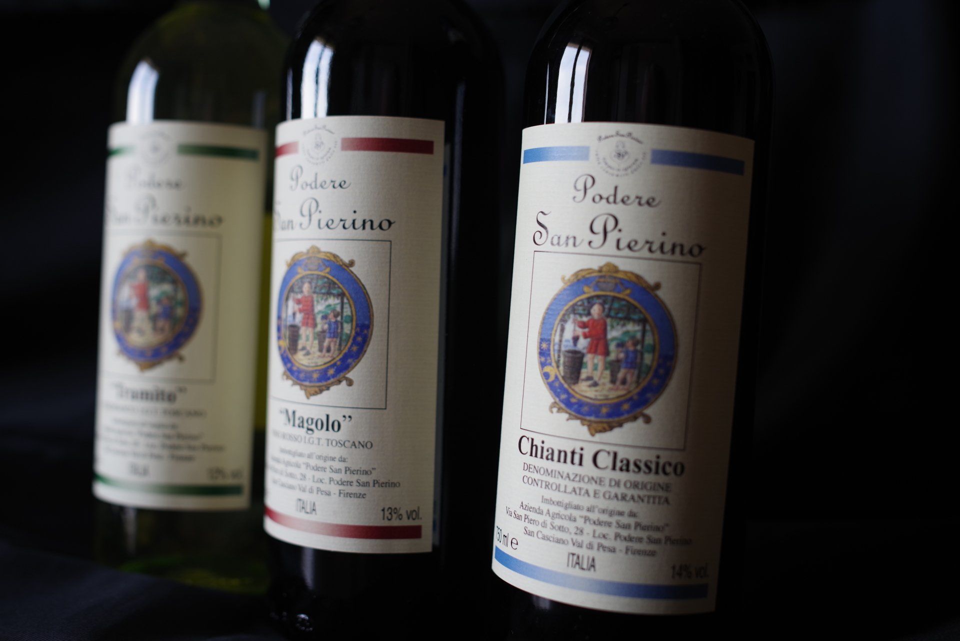 bottiglie di vino di San Pierino