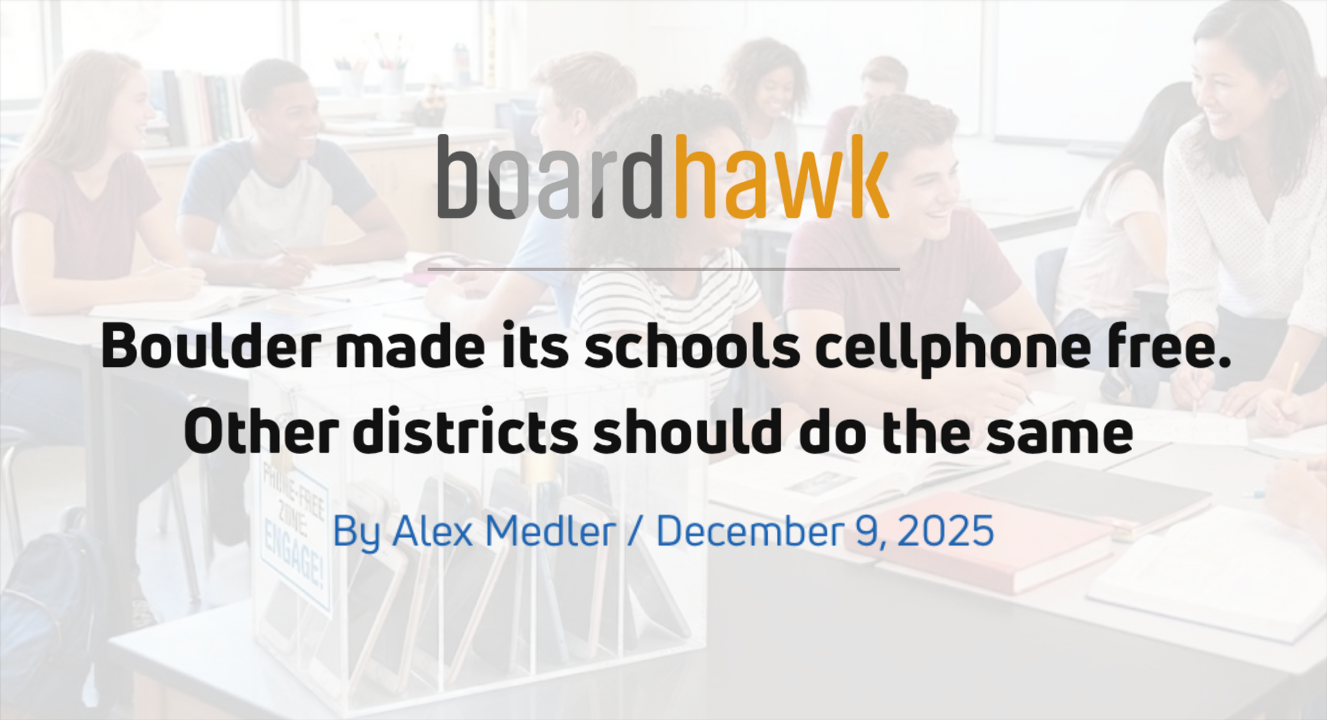 tuchman family foundation in support of cellphone-free schools