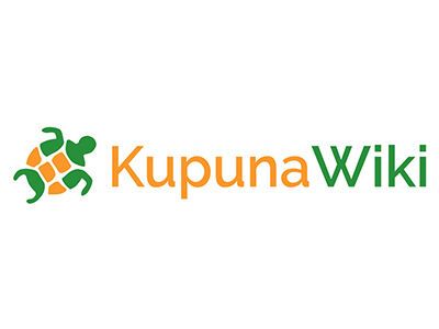 KupunaWiki logo with green and orange abstract people icon and text on white background