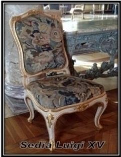 Sedia Luigi XV - dorata e laccata dopo il restauro