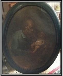 Dipinto su tela prima del restauro