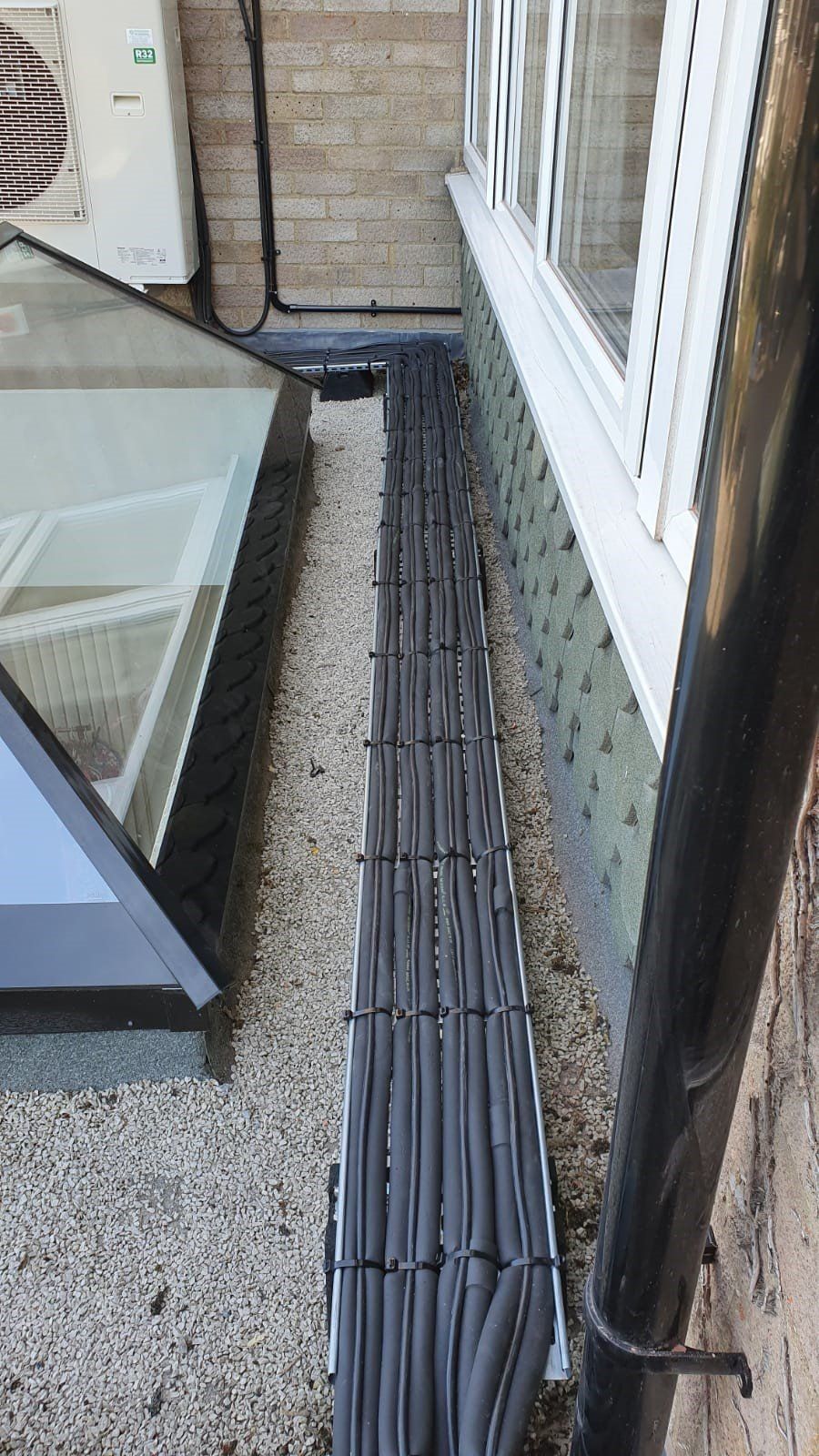 An intake for an air conditioning system.