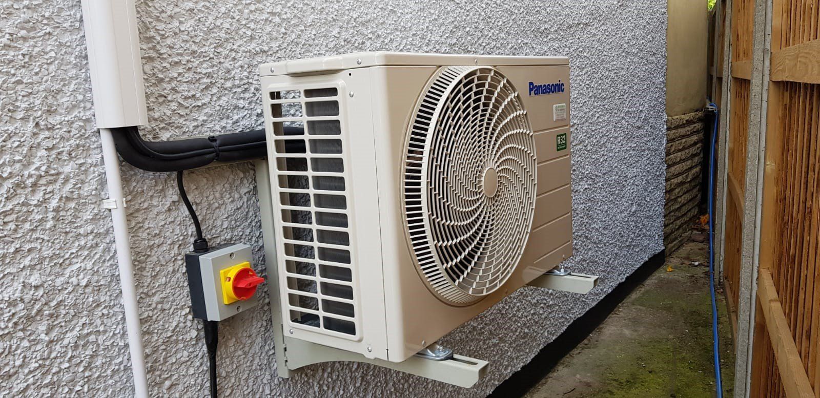 A Panasonic AC unit, external