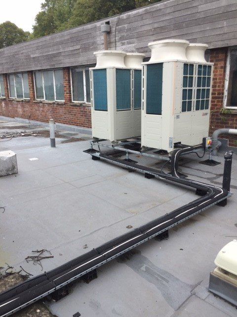 Roof top AC intakes.