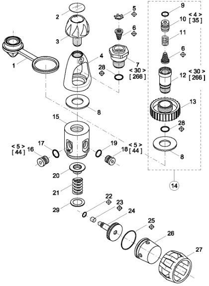 Exploded diagram for 1st stage service