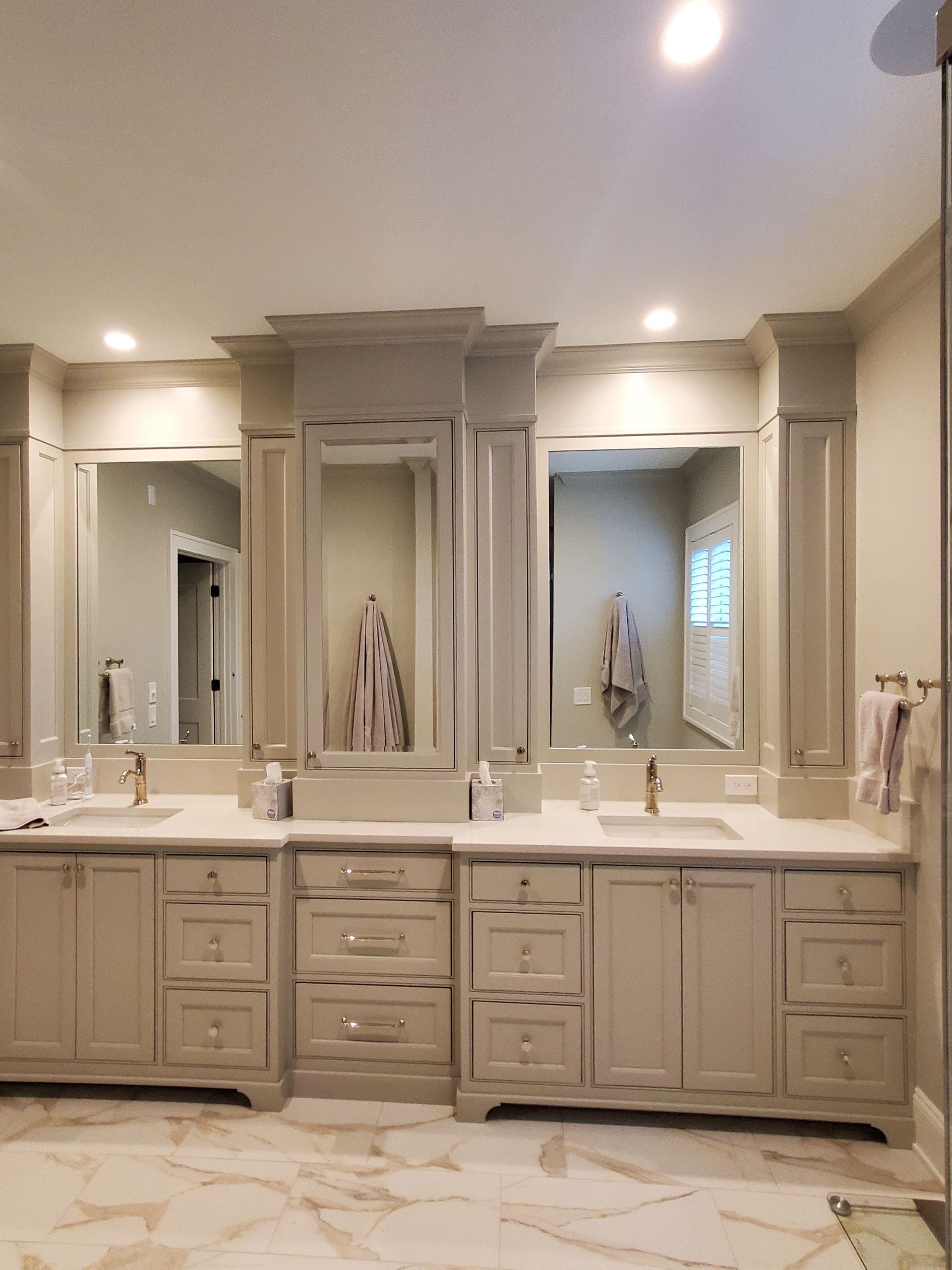 Amish Custom Cabinetry Bathrooms glass sink