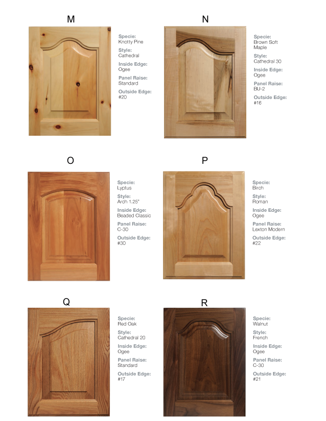 Amish Cabinetry Door Profiles Shawnee Wood Products Middlefield Ohio