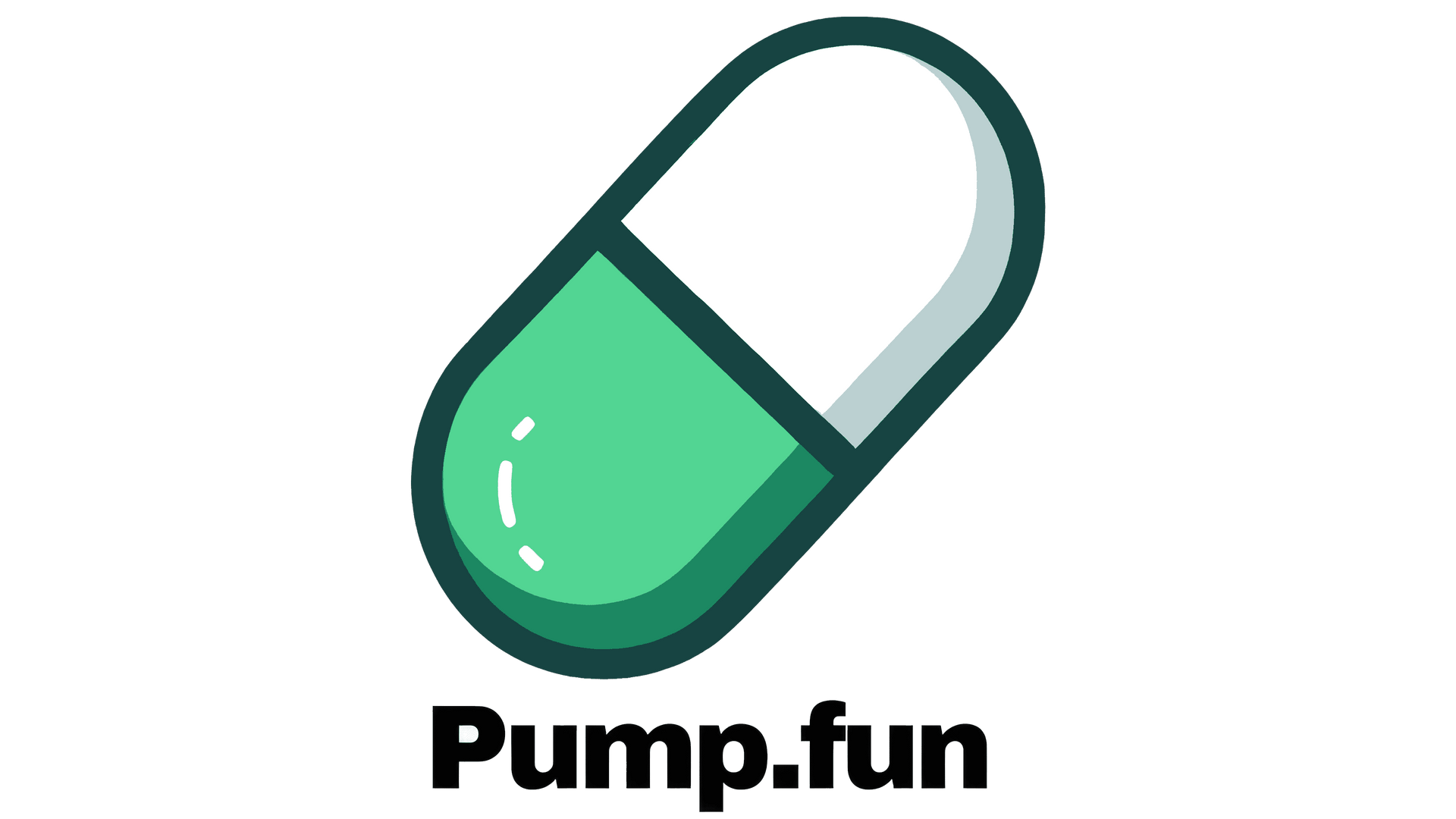 Green and white pill icon with 