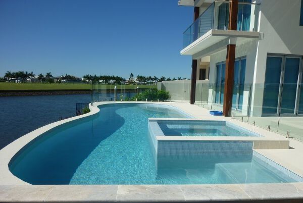 White house at Sundollar Pools Swimming pools at Gold Coast