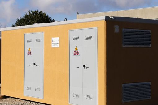 exterior yellow prefabricated electrical cabins