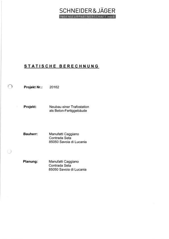 STATISCHE BERECHNUNG