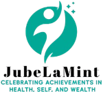 The logo for jubela mint celebrating achievements in health , self , and wealth