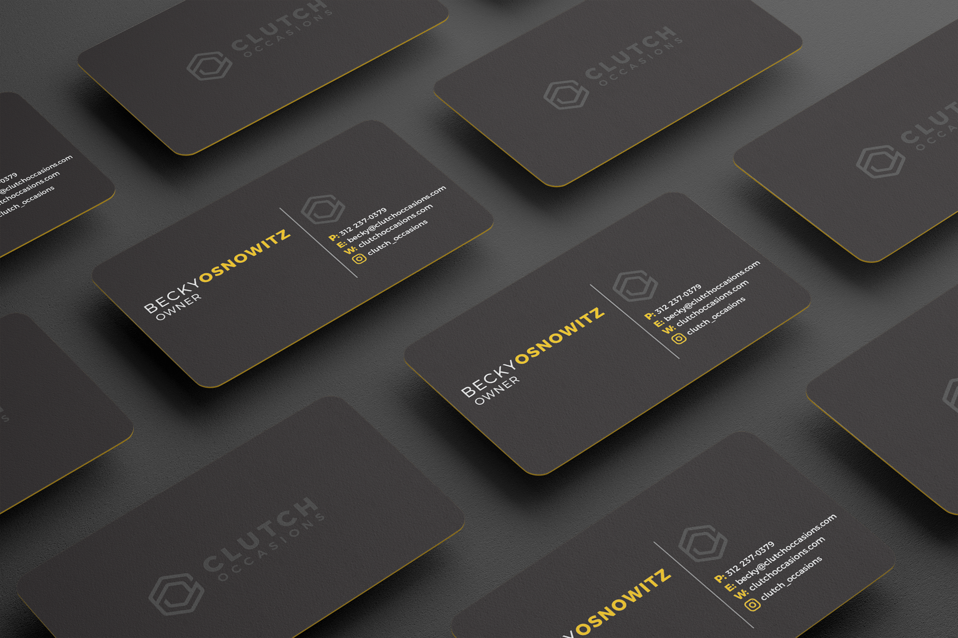 Clutch Occasions Business Card