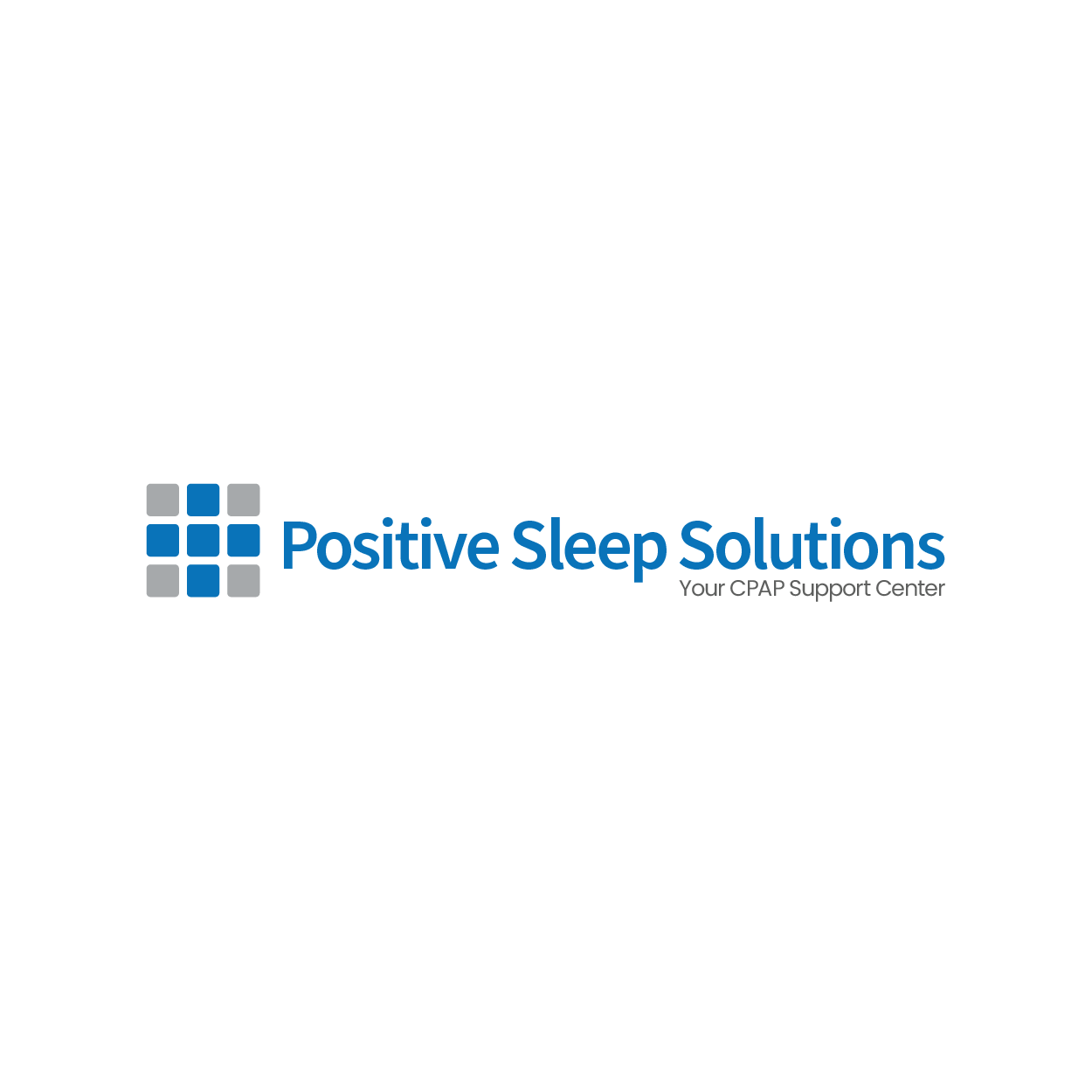 A logo for a company called positive sleep solutions.