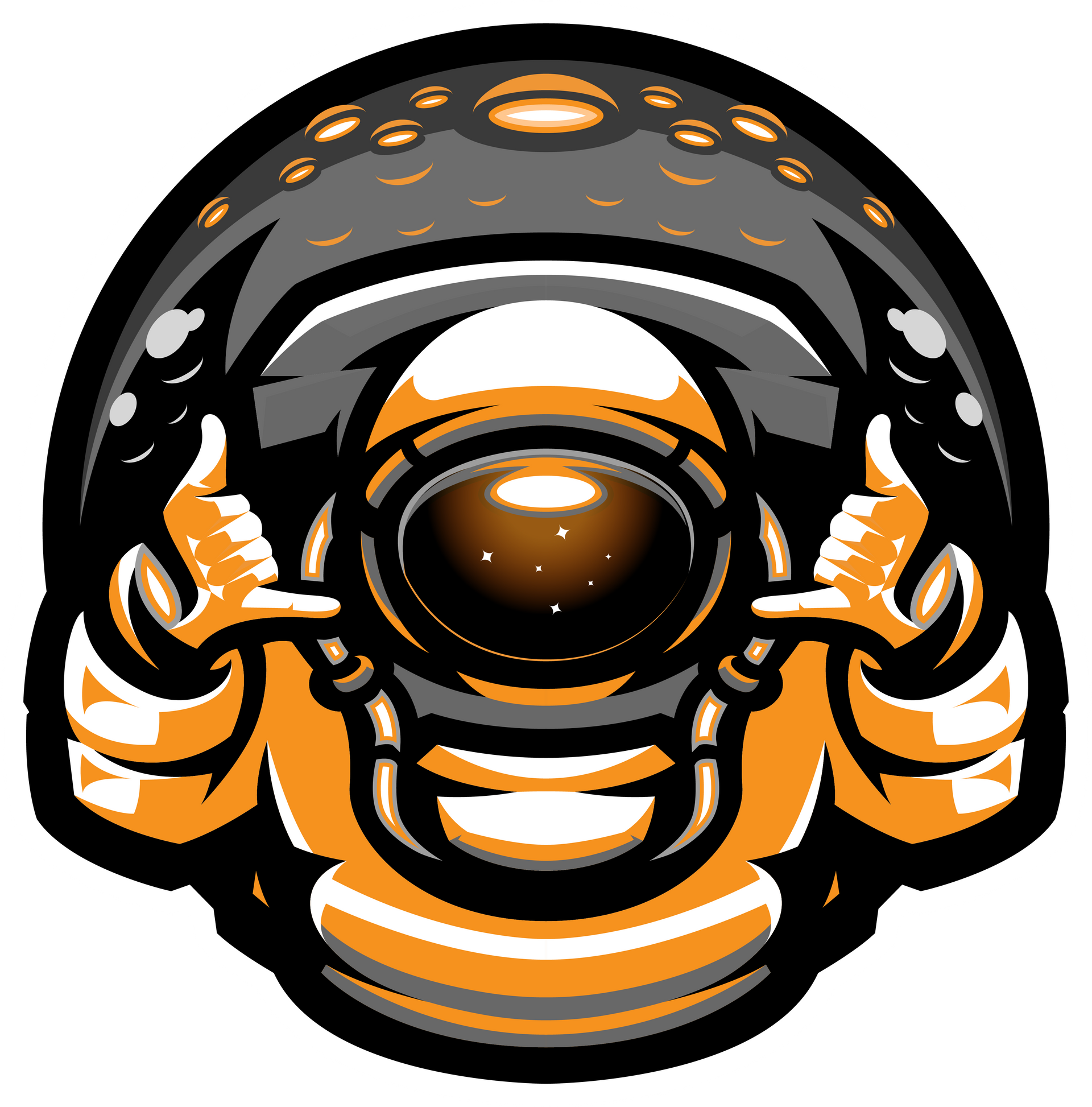 A cartoon illustration of an astronaut giving a thumbs up.