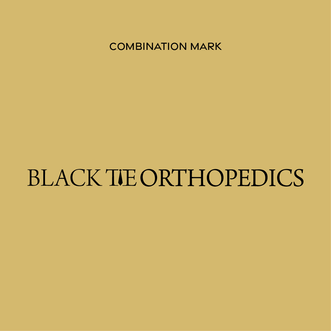 A gold background with the black text 