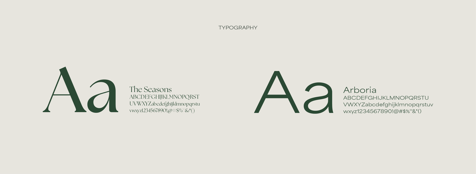 A comparison of two fonts labeled 