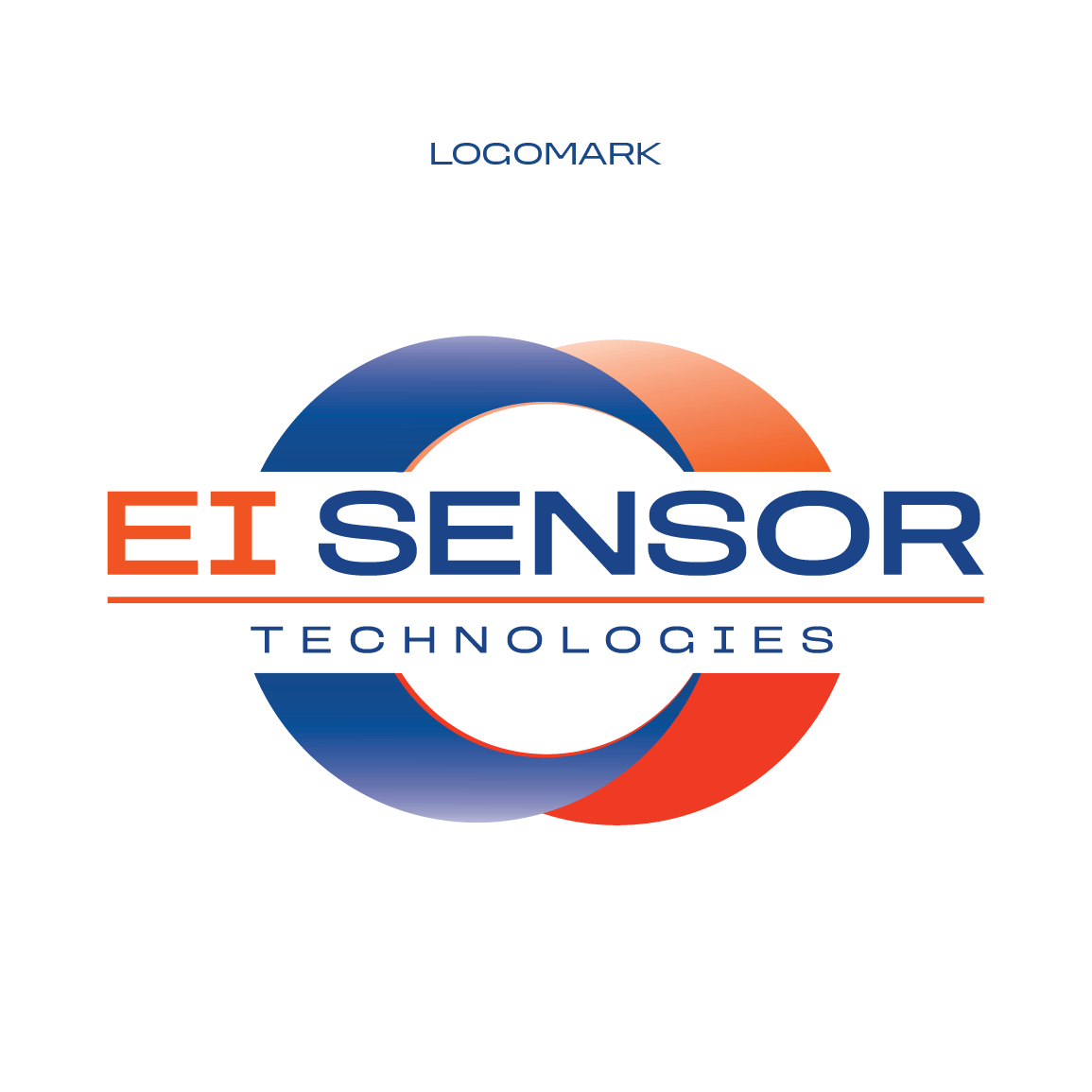 Logo for EI Sensor Technologies featuring a stylized circular design in blue and orange with company text.