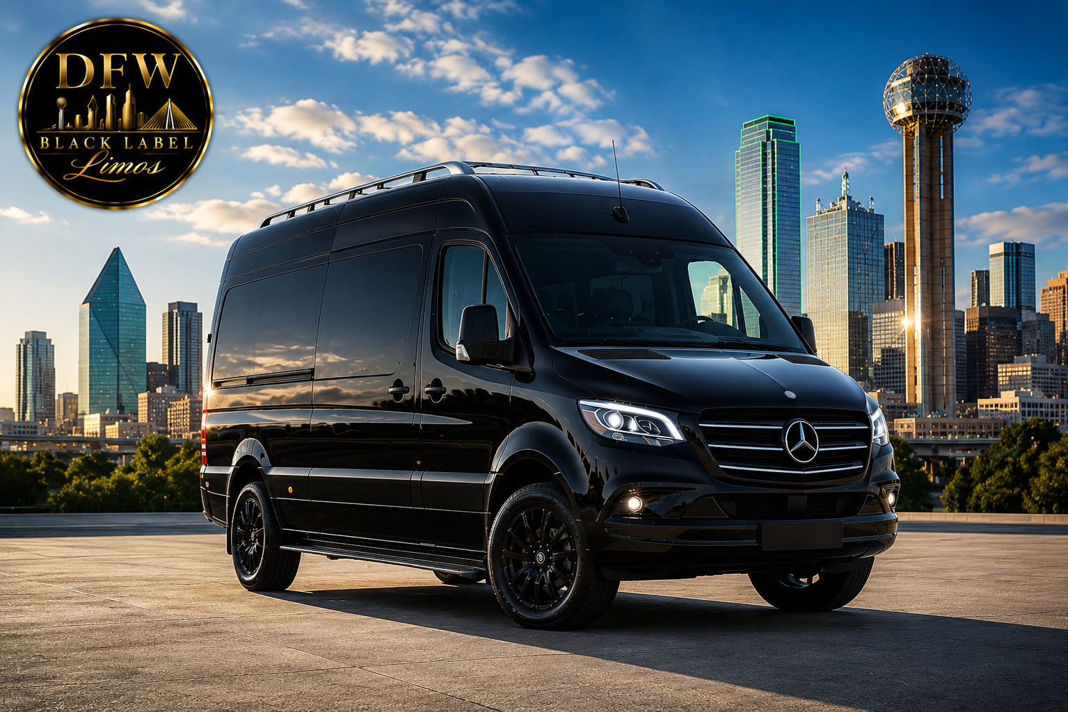 Black Mercedes van 