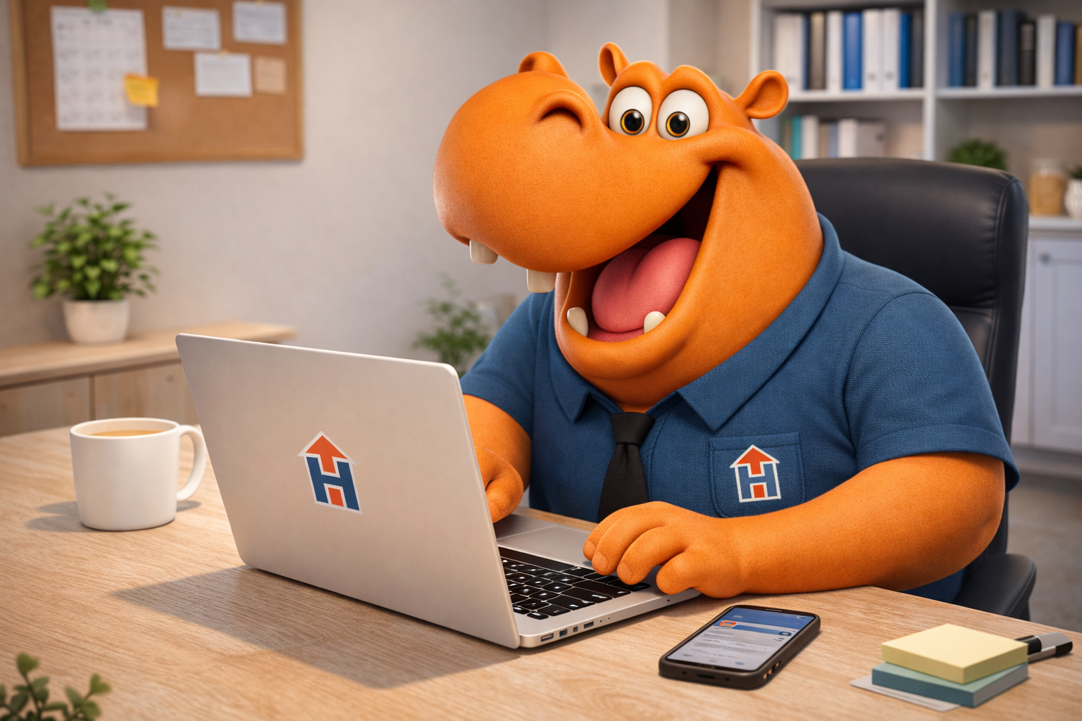 Property management professional working on laptop managing listings and tenant communication