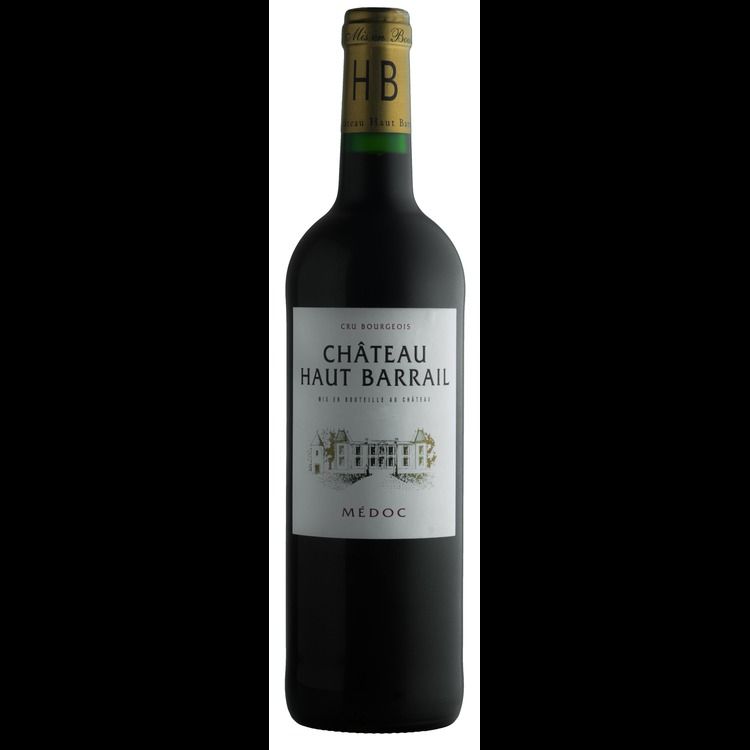 A bottle of chateau haut barkail red wine