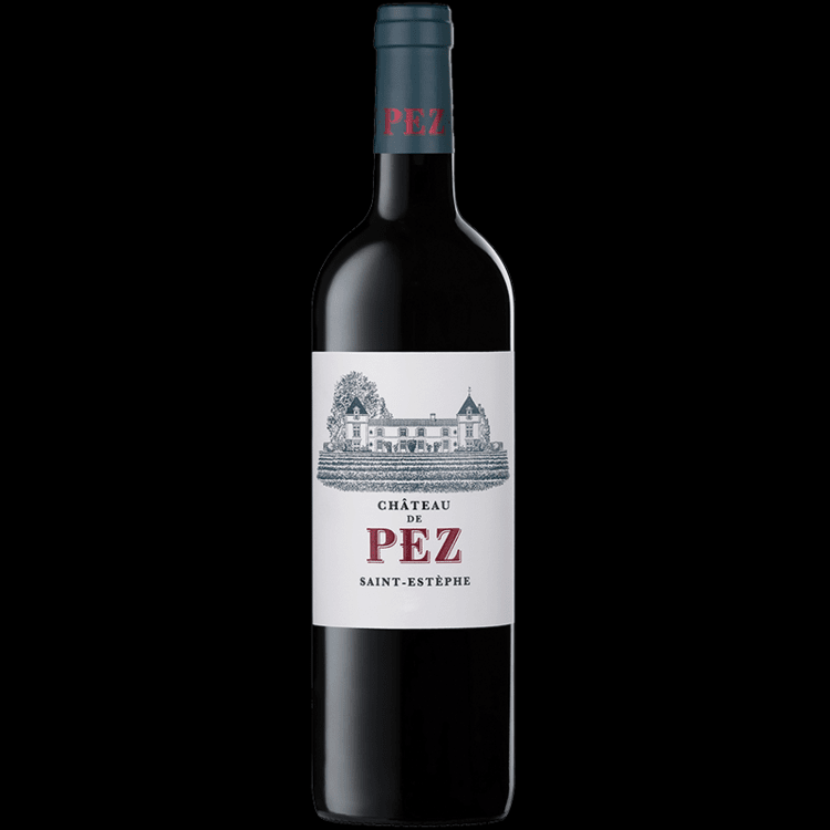 A bottle of pez wine with a castle on the label