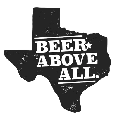 A black and white logo for beer above all