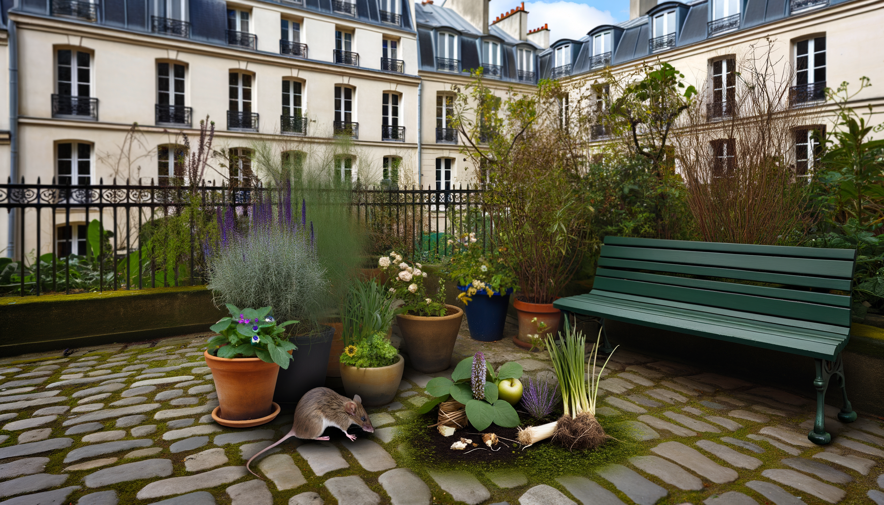 mulot dans un jardin