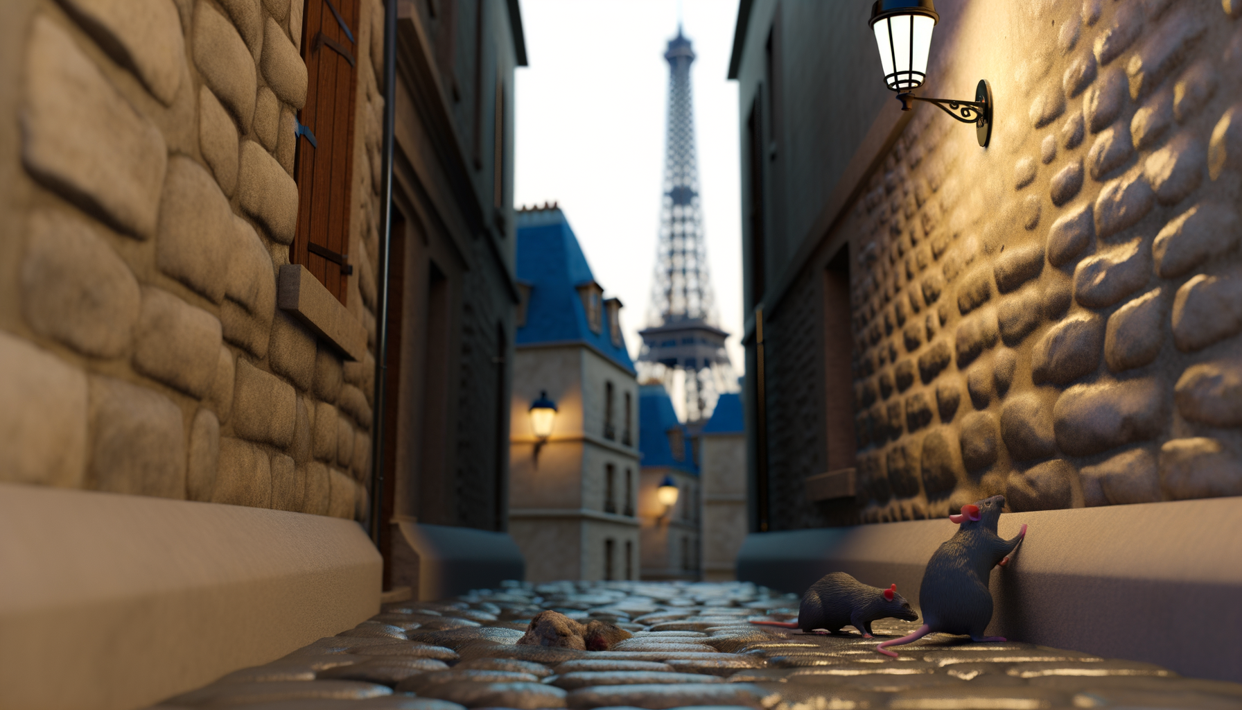 un rat dans une relle de Paris