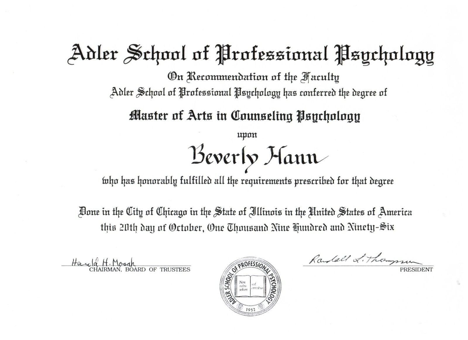 Certification