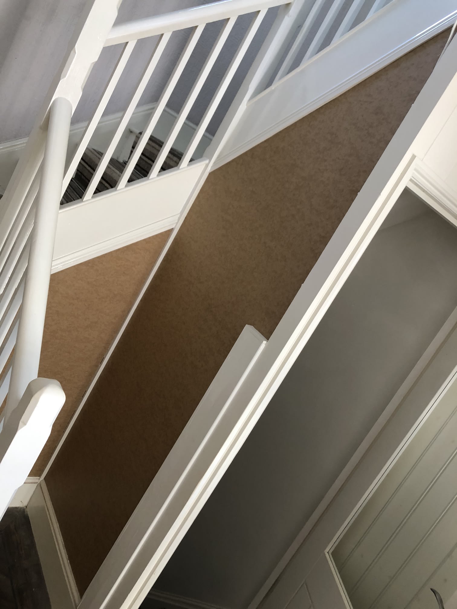 angled shot of newly decorated staircase