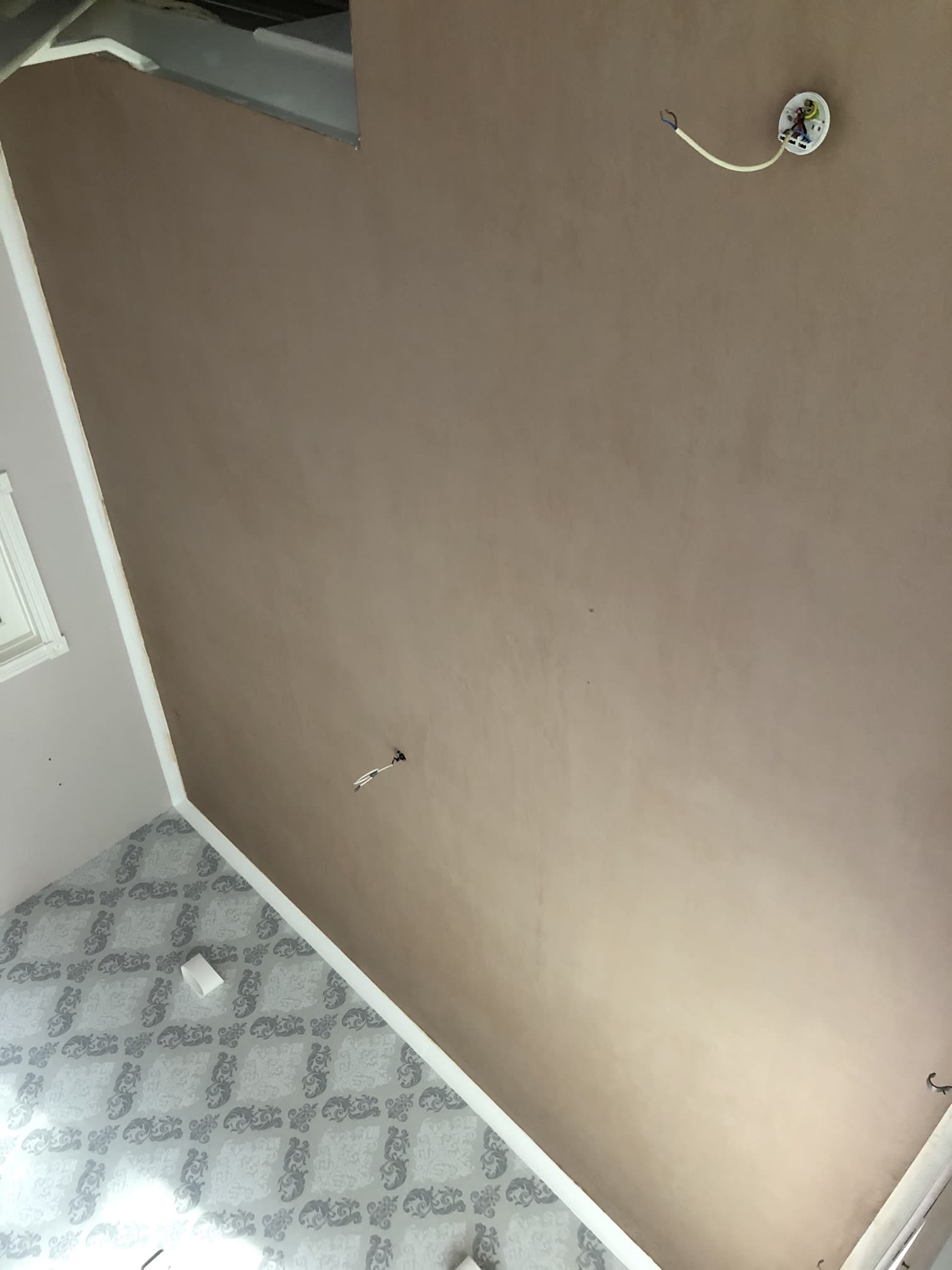 plastered wall and floor