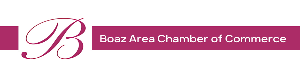 The logo for the boaz area chamber of commerce