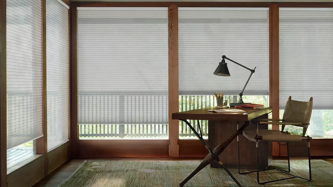 Hunter Dogalus Cordless Cellular Shades with Motorized Control