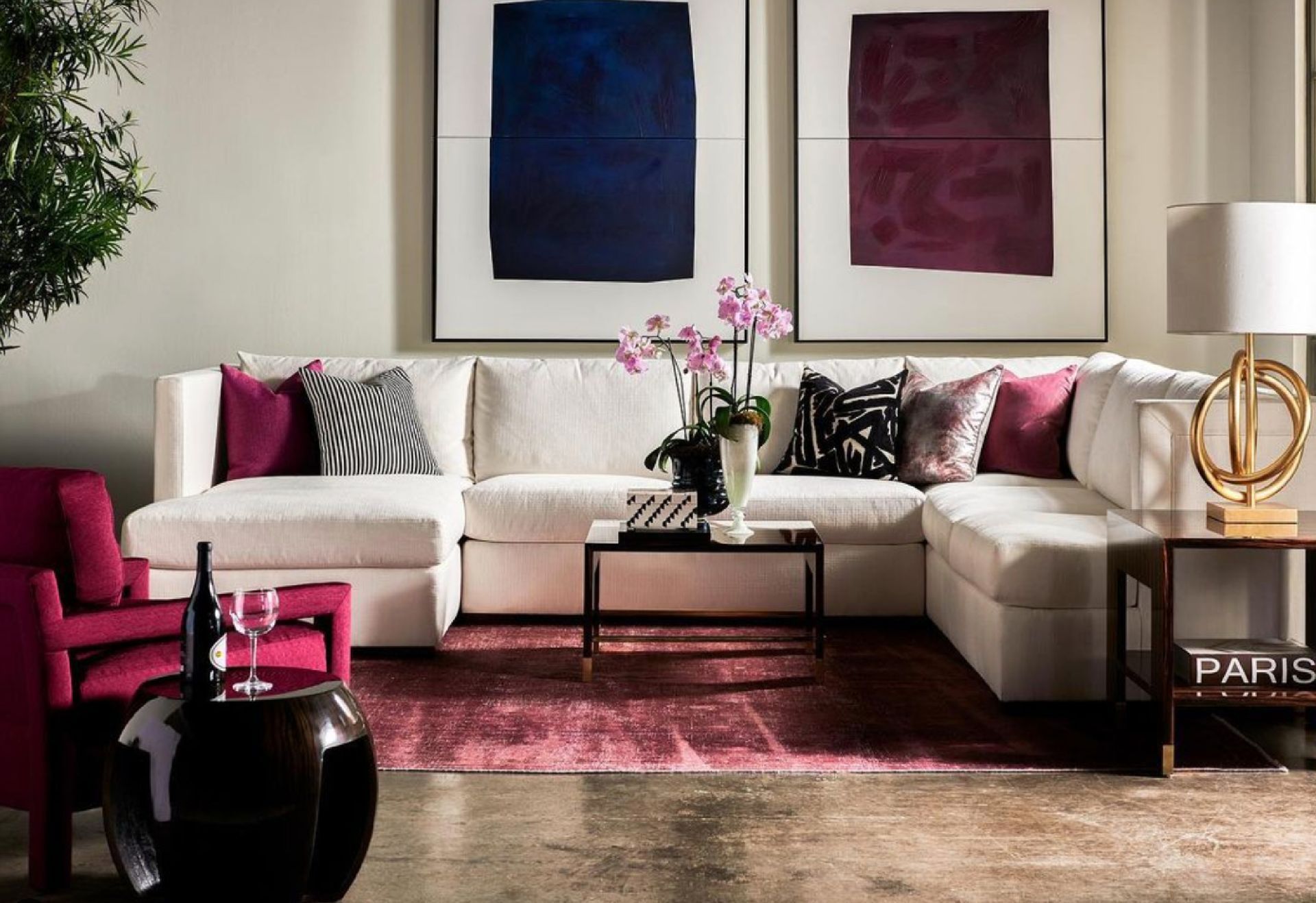 Sectional sofa in a modern living room in Lambertville, NJ