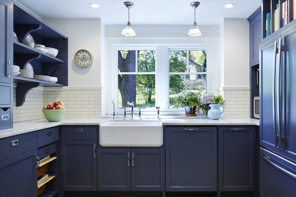 Navy Blue Kitchen Remodel