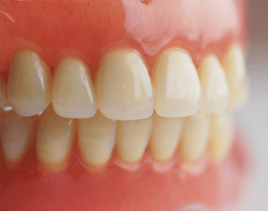 A close up of a pair of dentures