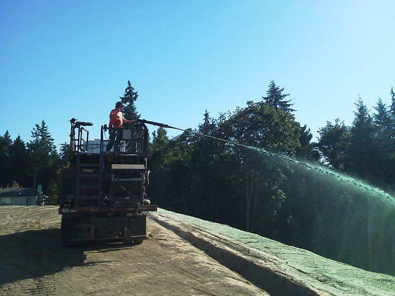 Soil Erosion Control Services for Olympia, WA Hydroseeding & Bark