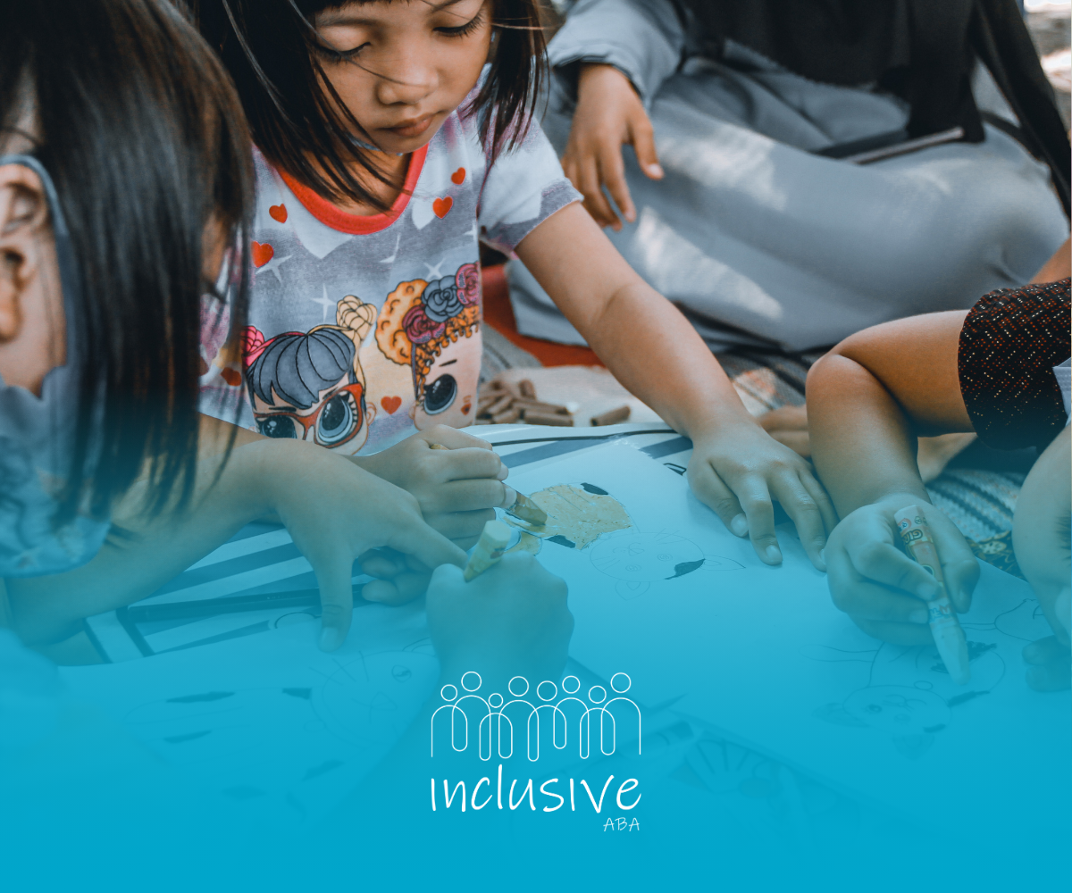A group of children are drawing on a piece of paper.