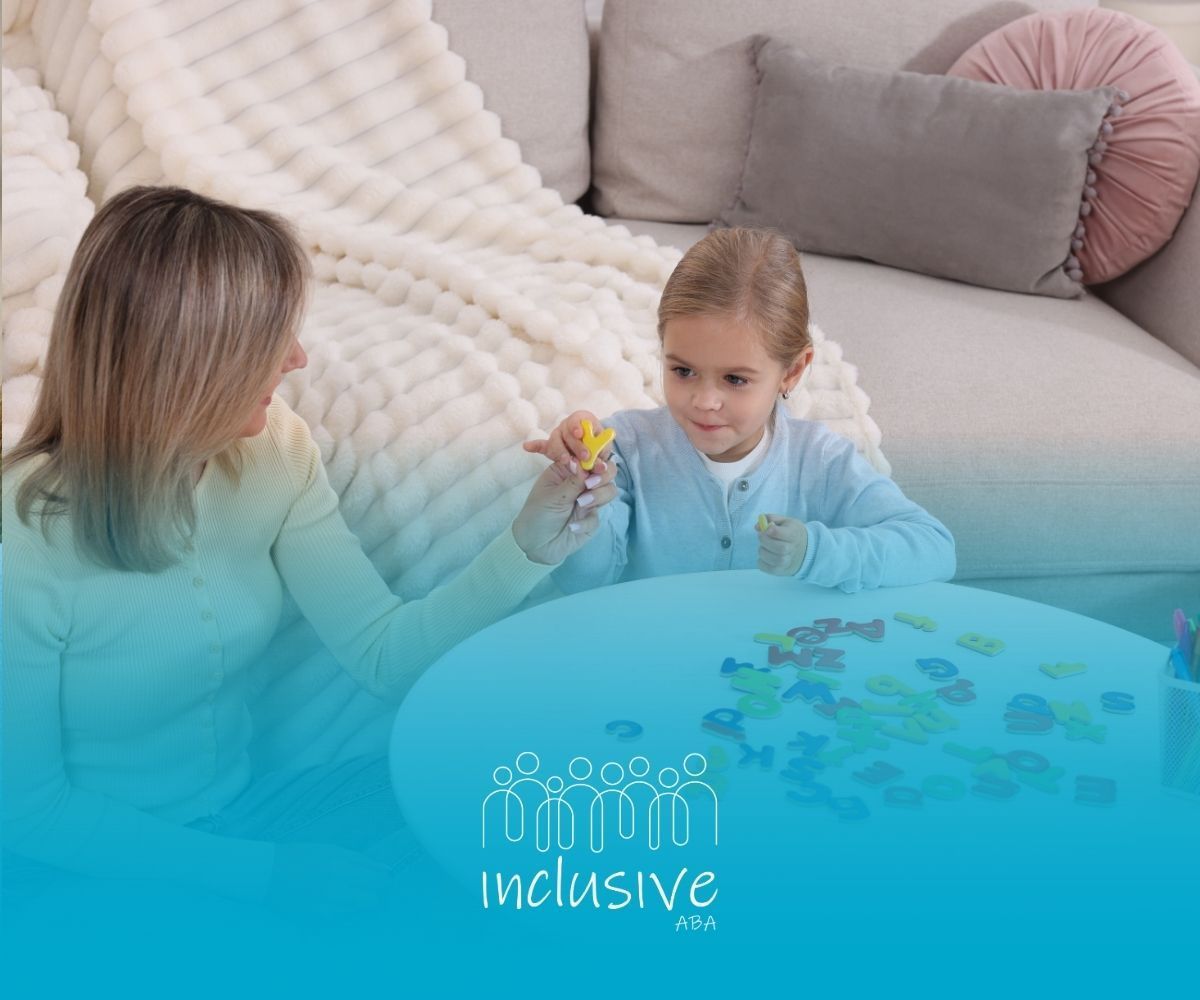 Children playing with a toy at a table in a cozy living room