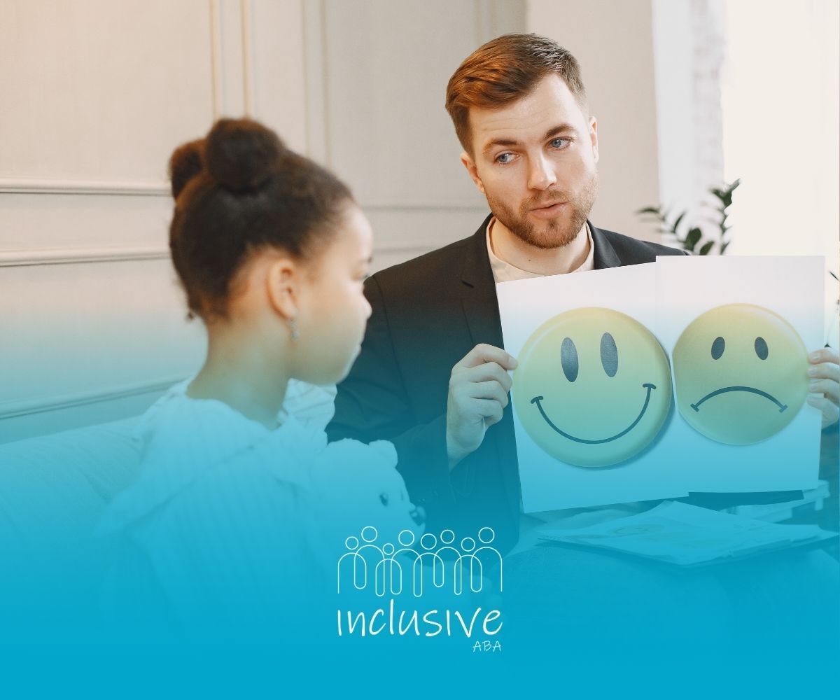 A man is holding a piece of paper with two smiley faces on it.