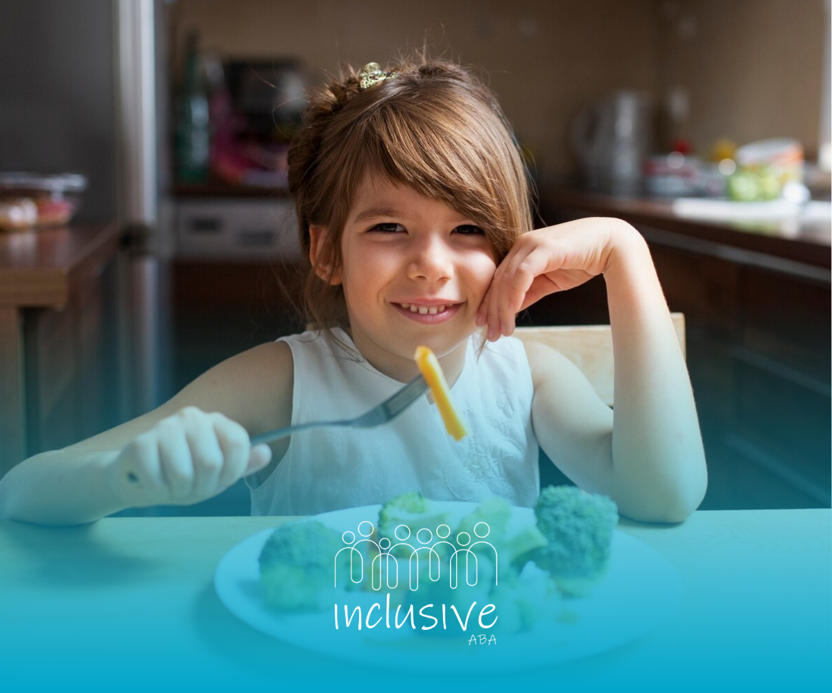 A little girl is sitting at a table eating french fries.